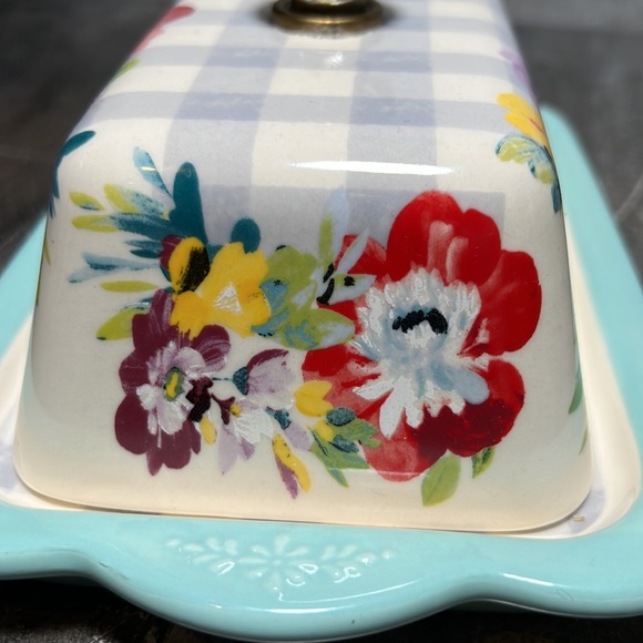 Pioneer Woman Sweet Romance Ceramic Double Stick Butter Dish - Picture 3 of 7